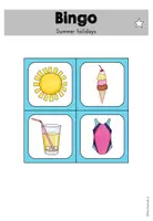Vorschau - Spiele - Summer holidays (Summer, Sommerferien) Bingo Spiel differenziert - Englisch - Seite 3
