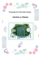Vorschau - Präsentationen/Tafelbilder - Bauanleitung Kuscheltierschaukel Werken 3. Klasse Kompetenz mit geeigneten Materialien biegen - Deckblatt