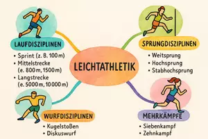 Vorschau - Arbeitsblätter - Lernposter + AB mit Fragen zum Thema "Leichtathletik" + Lösungsblatt + Mindmap + Infografik - Seite 3
