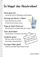 Vorschau - Merkblätter - So klappt das Abschreiben! - Deckblatt