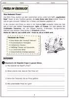 Vorschau - Arbeitsblätter - Prosa: Was ist Prosa? (Merkblatt mit Aufgaben) - Seite 2