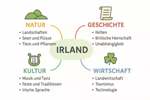 Vorschau - Arbeitsblätter - Arbeitsblatt "Irland" + Onlineübung & MP3 + Mindmap + Infografik - Seite 2