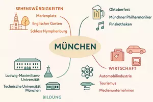 Vorschau - Arbeitsblätter - Lernposter + Arbeitsblätter zum Thema "München" + Lösung & MP3 + Mindmap + Infografik - Seite 3