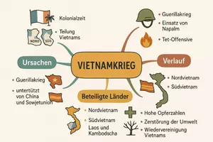 Vorschau - Arbeitsblätter - Lernposter + Arbeitsblätter zum Thema "Vietnamkrieg" + Lösung & Fragen & MP3 + Mindmap + Infografik - Seite 3