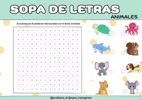 Vista previa - Hojas de trabajo - Actividades para cuando terminan pronto: sopa de letras, crucigramas y más - página 2