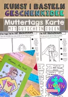 Vorschau - Arbeitsblätter - MUTTERTAG Karte basteln Superheldin mit Gutschein - Deckblatt