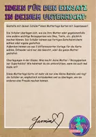Vorschau - Arbeitsblätter - MUTTERTAG Karte basteln Superheldin mit Gutschein - Seite 1