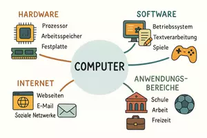 Vorschau - Arbeitsblätter - Lernposter + Arbeitsblätter zum Thema "Computer" + Lösung & MP3 + Mindmap + Infografik - Seite 3