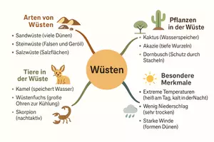 Vorschau - Arbeitsblätter - Lernposter + Arbeitsblatt "Wüste" + Onlineübung & MP3 + Mindmap + Infografik - Seite 3