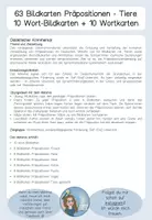 Vorschau - Fördermaterial/Inklusion - 63 Bildkarten Präpositionen Tiere + Wortkarten - Seite 1