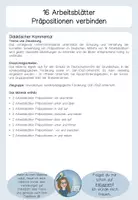 Vorschau - Arbeitsblätter - Präpositionen - 12 Arbeitsblätter Verbinden - Seite 1