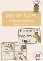 Vorschau - Mal- und Bastelvorlagen - Schildkrötenklasse- Kind des Tages (Schilder + Moderationsfächer) - Deckblatt