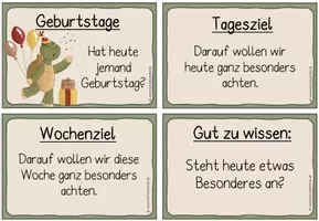 Vorschau - Mal- und Bastelvorlagen - Schildkrötenklasse- Kind des Tages (Schilder + Moderationsfächer) - Seite 3