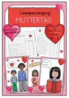 Vorschau - Arbeitsblätter - Lesespaziergang Muttertag für Klasse 2/3 - Deckblatt