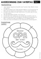 Vorschau - Mal- und Bastelvorlagen - Auszeichnung zum Vatertag - Bastelvorlage - Seite 3