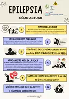 Vista previa - Refuerzo / NEE / Materiales de apoyo - EPILEPSIA - Cómo actuar INFOGRAFÍA - aprendiendoymas - Portada
