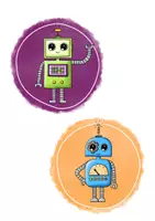 Vorschau - Poster - Stundenplanvorlage: Thema Roboter - Seite 1