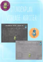 Vorschau - Poster - Stundenplanvorlage: Thema Roboter - Deckblatt