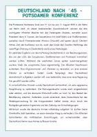 Vorschau - Arbeitsblätter - Deutschland nach ‘45 - Potsdamer Konferenz - Seite 1