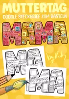 Vorschau - Arbeitsblätter - Mama Doodle Steckbrief zum Ausfüllen & Ausmalen - Geschenk für den Muttertag - Deckblatt