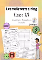 Vorschau - Arbeitsblätter - Lernwörtertraining - Lernwörtertest Klasse 3/4 - Deckblatt