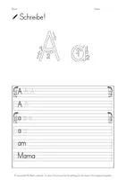 Vorschau - Arbeitsblätter - Druckschrift lernen, Buchstaben schreiben (Vokale und Konsonanten) - Seite 3