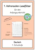 Vorschau - Arbeitsblätter - Materialpaket Astronauten-Leseflitzer - Deckblatt