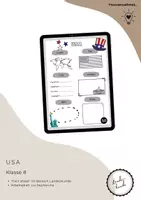 Vorschau - Arbeitsblätter - Fact Sheet: USA - Deckblatt