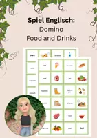 Vorschau - Spiele - Spiel Englisch: Domino: Food and Drinks - Deckblatt