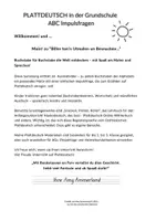 Vorschau - Arbeitsblätter - Plattdeutsch - ABC Impulsfragen - Seite 1