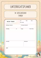 Vorschau - Lehrpläne/Lehrermaterial - Meine Stunde - Unterrichtsplanner - Deckblatt