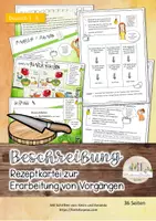 Vorschau - Unterrichtsreihen - Vorgangsbeschreibung: Rezepte & Wissenskartei (Deutsch 5/6) - Deckblatt