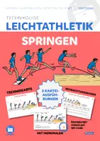Vorschau - Stationenlernen - Leichtathletik Springen Technikkarten Sportunterricht - Deckblatt
