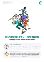 Vorschau - Stationenlernen - Leichtathletik Springen Technikkarten Sportunterricht - Seite 1