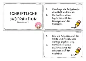 Vorschau - Arbeitsblätter - Materialpaket: Schriftliche Subtraktion - Seite 2