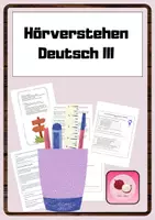 Vorschau - Arbeitsblätter - Deutsch Hörverstehen / Hörtext / Zuhören / Übungsaufgaben Quali - Deckblatt
