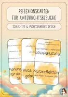 Vorschau - Lehrpläne/Lehrermaterial - Reflexionskarten für Unterrichtsbesuche (Orange) - Deckblatt