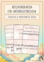 Vorschau - Lehrpläne/Lehrermaterial - Reflexionskarten für Unterrichtsbesuche (Rosa) - Deckblatt