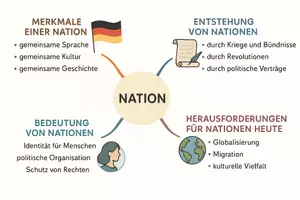 Vorschau - Arbeitsblätter - Lernposter + Arbeitsblätter zum Thema "Nation" + Lösung & MP3 + Mindmap + Infografik - Seite 3