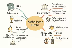Vorschau - Arbeitsblätter - Arbeitsblatt "Katholische Kirche" + Onlineübung & MP3 + Mindmap + Infografik - Seite 3