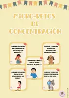 Vista previa - Refuerzo / NEE / Materiales de apoyo - Micro-retos de concentración - Portada