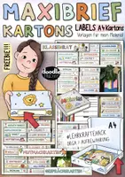 Vorschau - Anderer Materialtyp - Maxibriefkartons - 60 Labels für A4 Kartons (Freebie) / Doodleteacher Pakete - Deckblatt