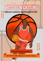Vorschau - Stundenentwürfe - Basketballstationen mit Bewertung - Deckblatt