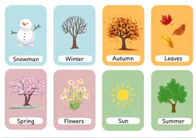 Προεπισκόπηση - Flashcards - Seasons flashcards and vocabulary - Εξώφυλλο