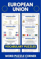 Vorschau - Arbeitsblätter - European Union: Vocabulary Puzzles - Deckblatt