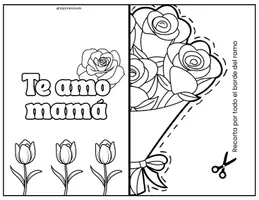 Vista previa - Manualidades / Dibujos para colorear - Tarjeta feliz día de la madre - página 3