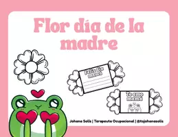 Vista previa - Hojas de trabajo - Flor día de la madre - Portada