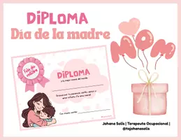 Vista previa - Hojas de trabajo - Diploma día de la madre - Portada