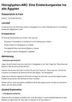 Vorschau - Arbeitsblätter - Entdeckungsreise zu den Hieroglyphen - Seite 1