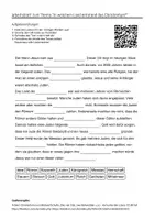 Vorschau - Arbeitsblätter - Arbeitsblätter zum Thema "In welchem Land entstand das Christentum?" + Lösung & MP3 + Mindmap + Infografik - Deckblatt